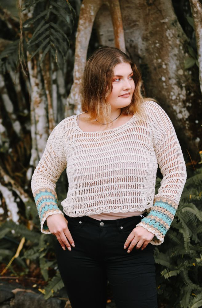 Joplin Jumper Green and Beige