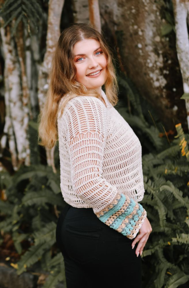 Joplin Jumper Green and Beige