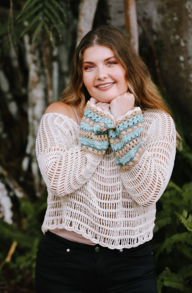 Joplin Jumper Green and Beige