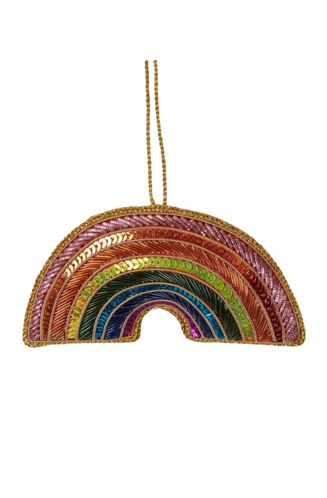 Rainbow Xmas Tree Decoration, Christmas Sequin Hanging Ornament