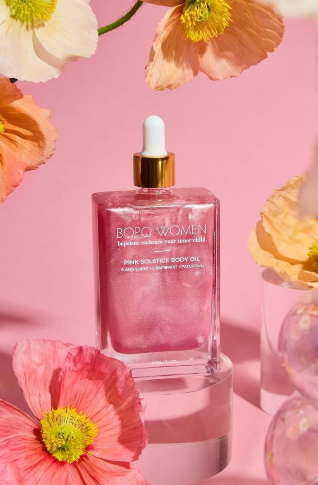 Pink Solstice Body Oil, Natural Body Products