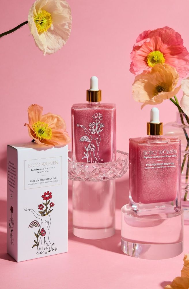 Pink Solstice Body Oil, Gift Idea
