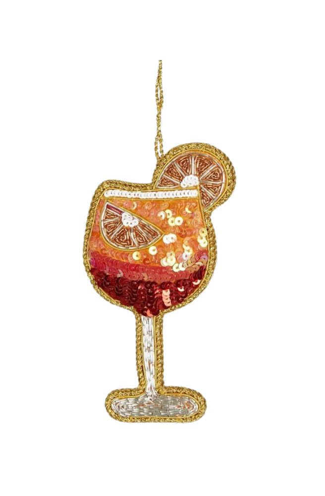 Spritz Xmas Tree Decoration, Sequin Bling  Cocktail Hanging Ornament