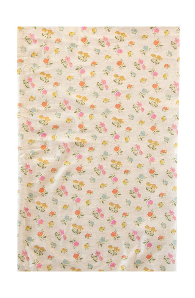 Boho Bandeau Ditsy Floral Pastel Cream, Flat Lay