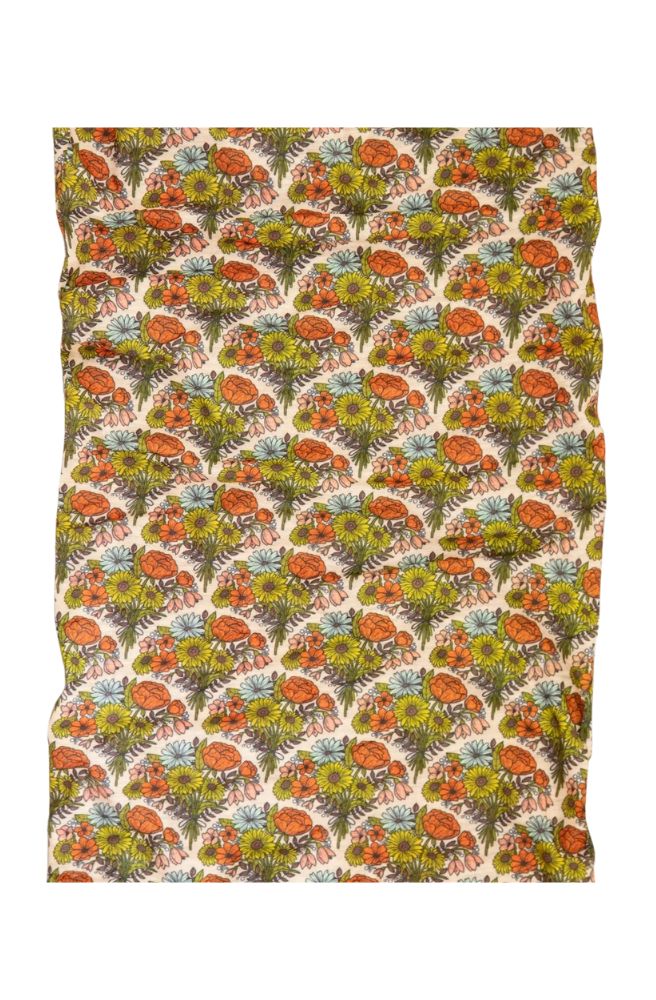 Boho Bandeau Retro Daisies Cream, Flat Lay