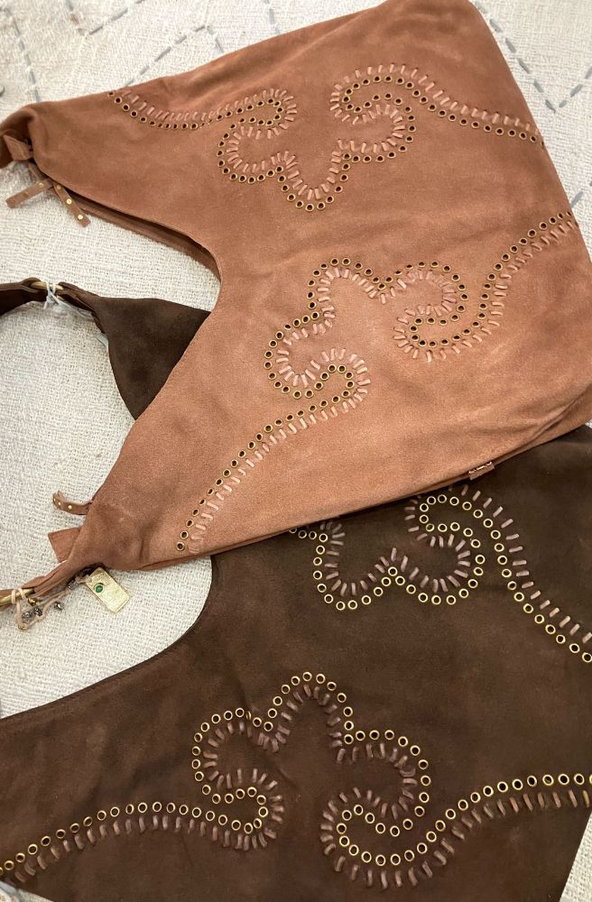 Sunset Tote Latte, Detail Two Colours