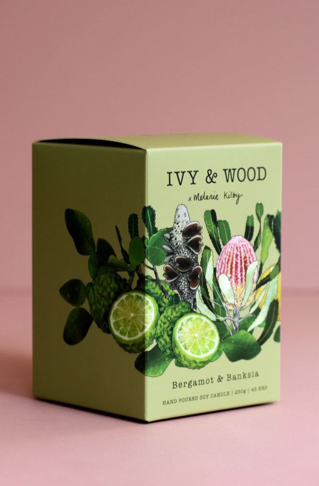 Bergamot & Banksia Candle, Natural Soy Hand Poured