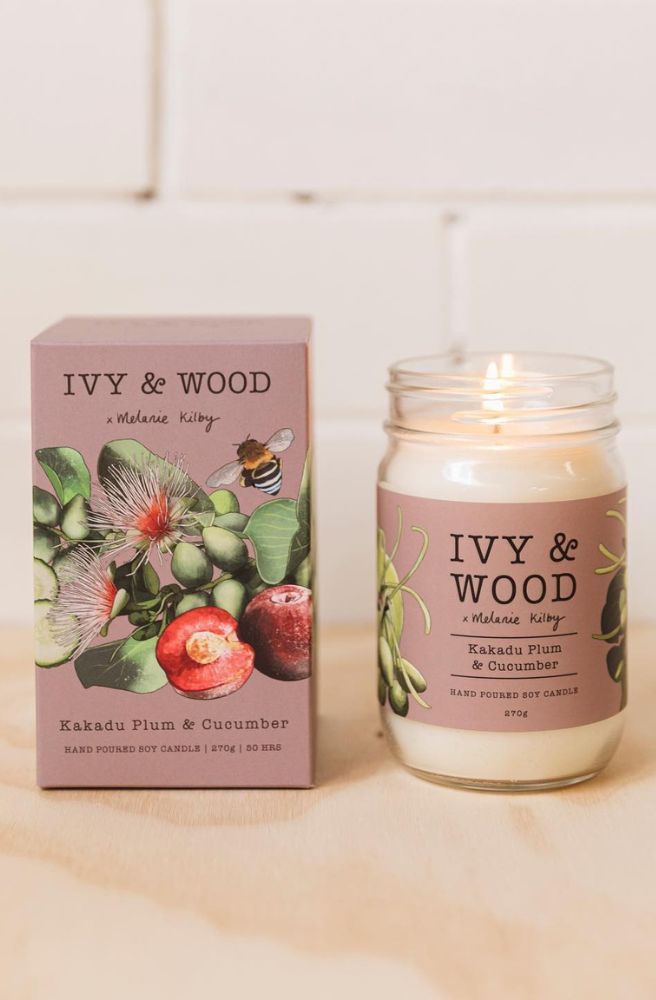 Kakadu Plum & Cucumber Candle, Boho Homewares