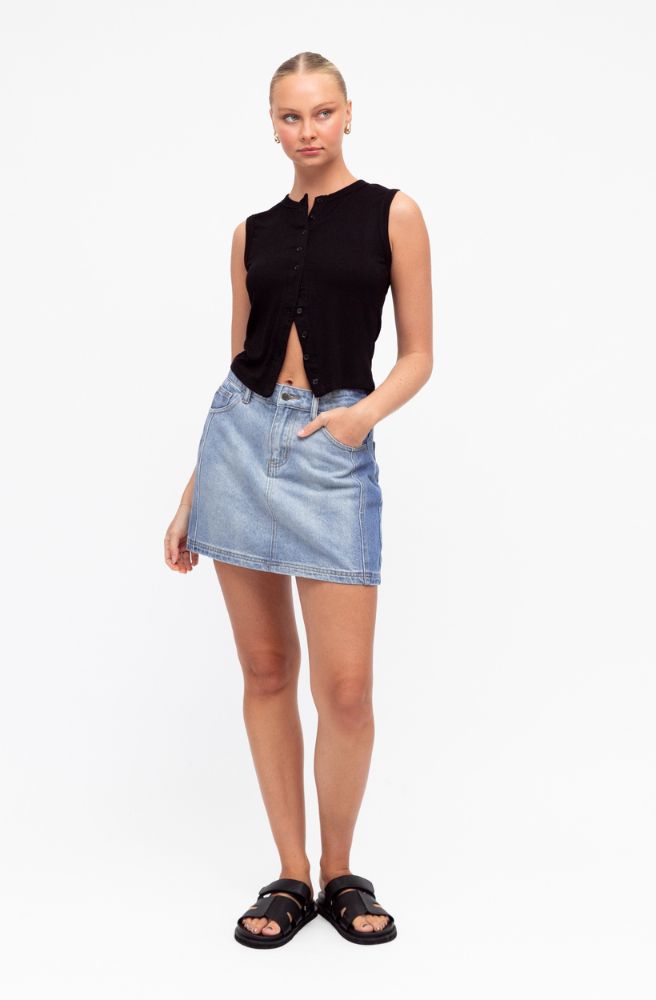 Boheme Mid Rise Mini Skirt, Retro Boho Style