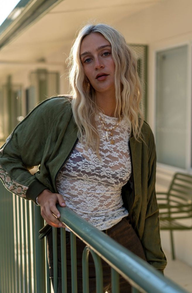 White Lace Layering Top