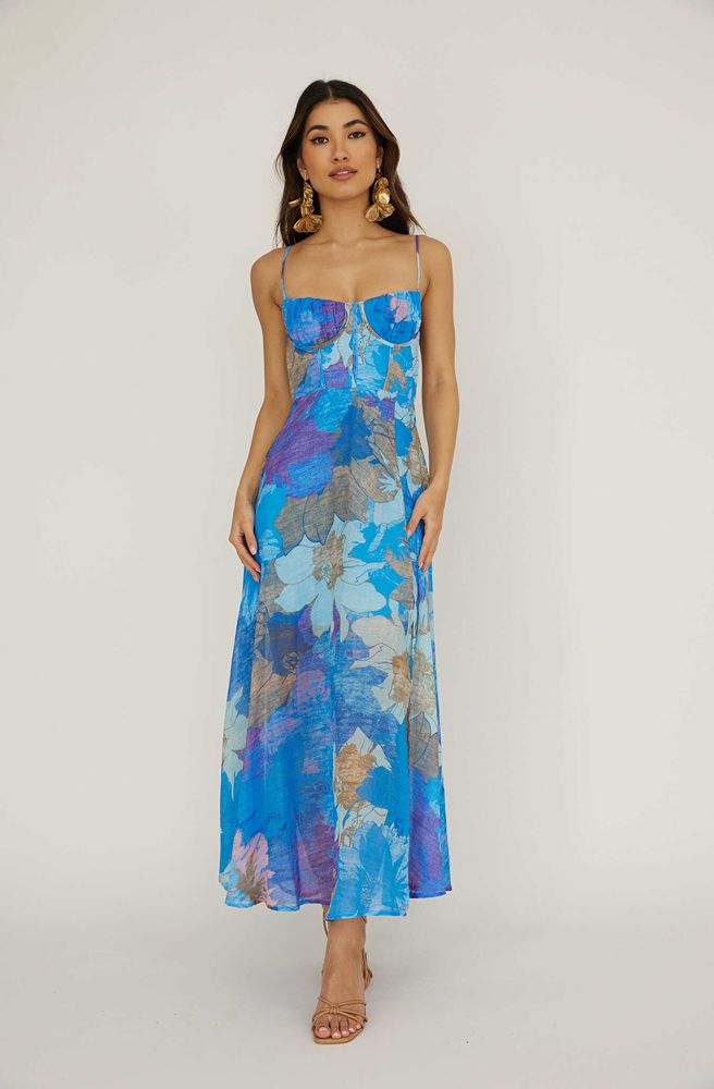 cobalt blue dress formal Coral Bay Sweetheart Maxi Dress – Boho Maxi Dress
