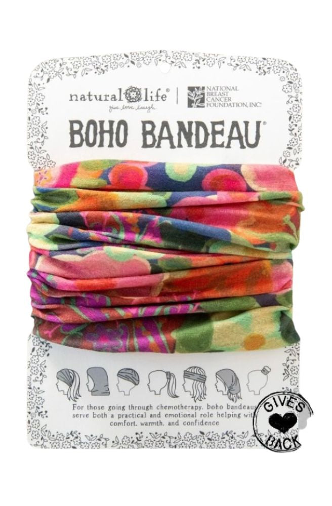 Boho Bandeau Painted Garden Pink Green