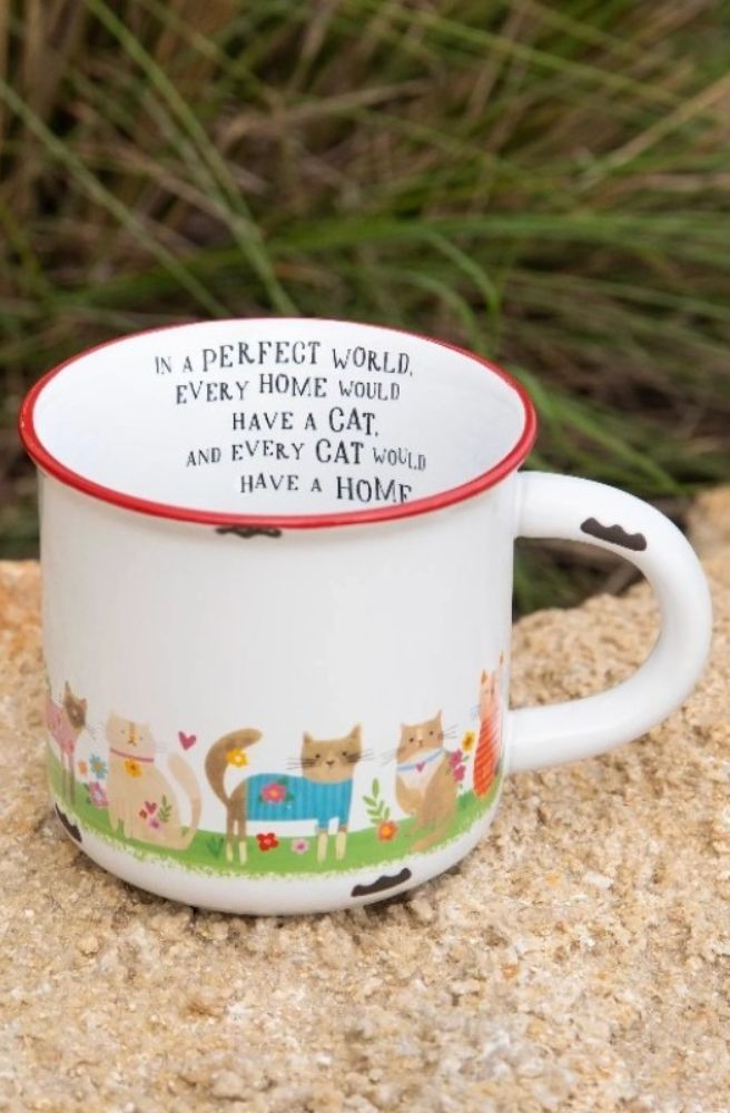 Camp Mug Every Cat Has a Home, Cat Lovers Homeware Gift