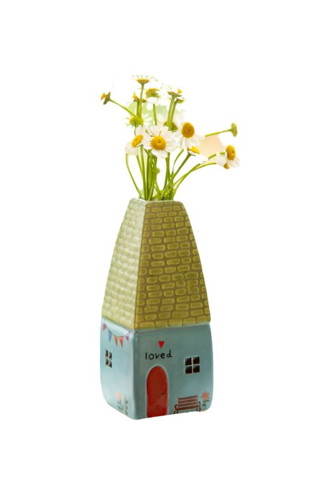 Cottage Bud Vase - Loved, Quirky Gift Idea