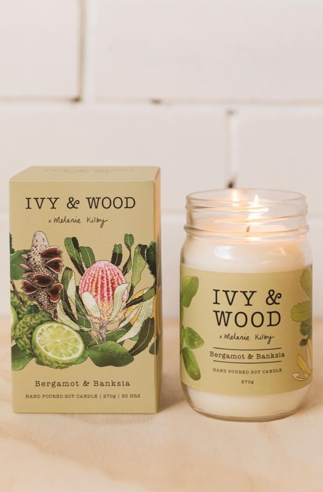 Bergamot & Banksia Candle, Boho Homewares