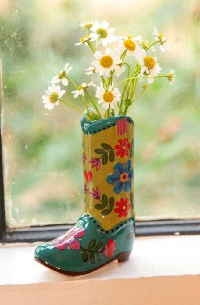 Cutest Little Boot Vase, Boho Homewares