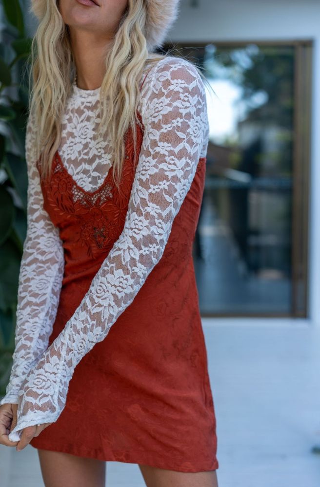 White Lace Layering Top