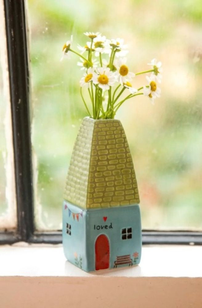 Cottage Bud Vase - Loved, Quirky Gift Idea
