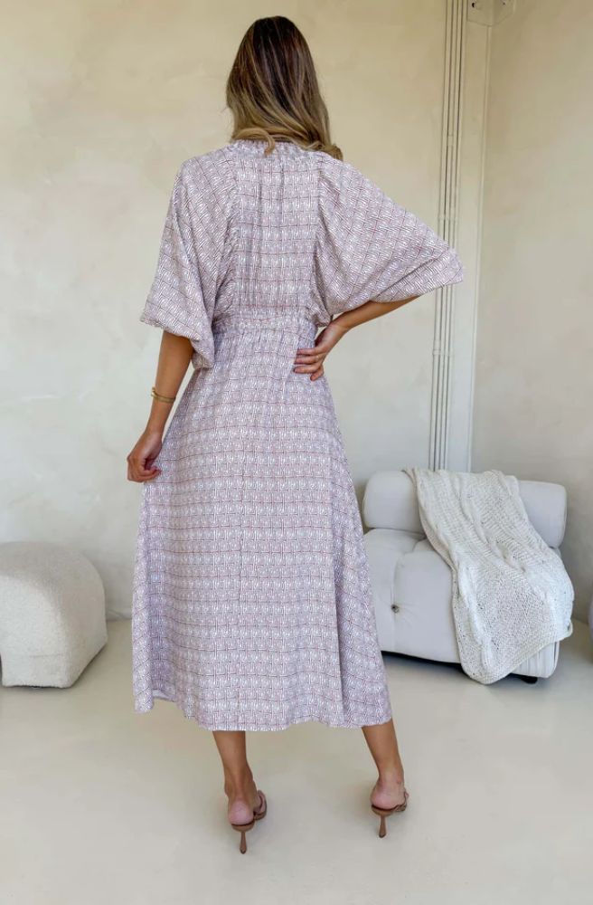 Atlas Camille Maxi Dress, Relaxed Fit Rear View