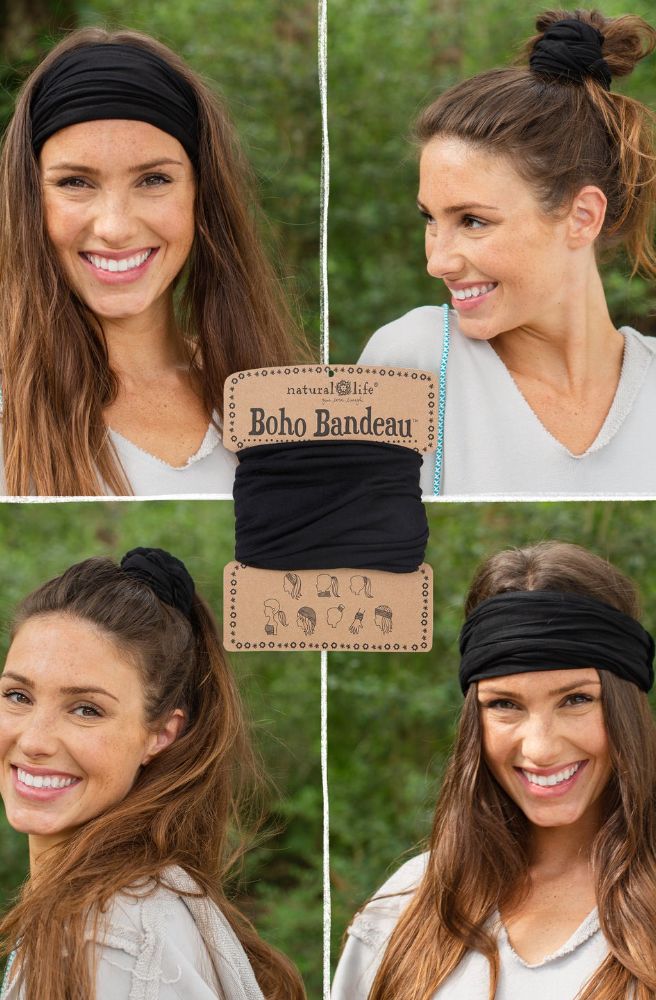 Boho Bandeau Solid Black