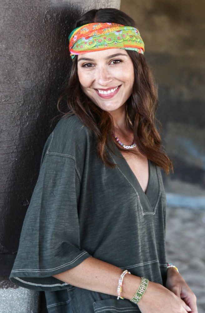 boho bandeau head band floral print