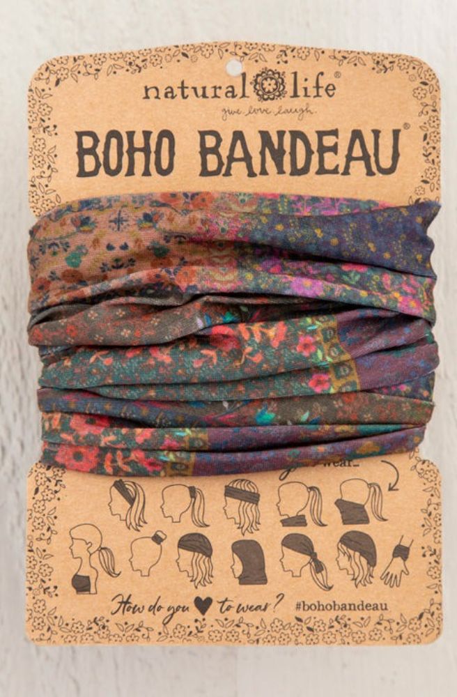 boho bandeau head band floral print