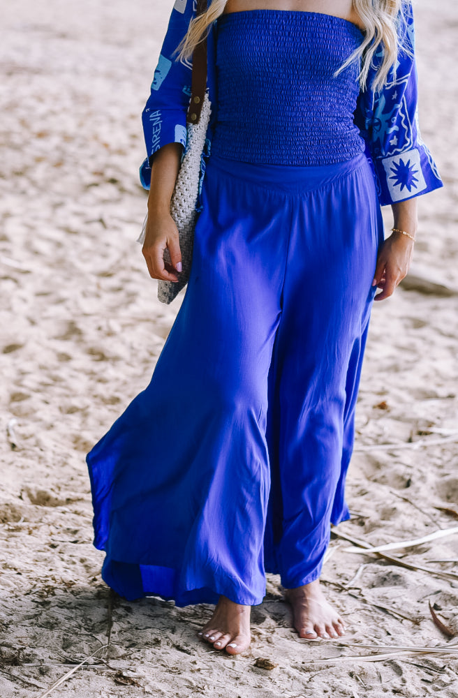 Blue Agave Drifter Long Pants, Fixed front waistband with elasticated back