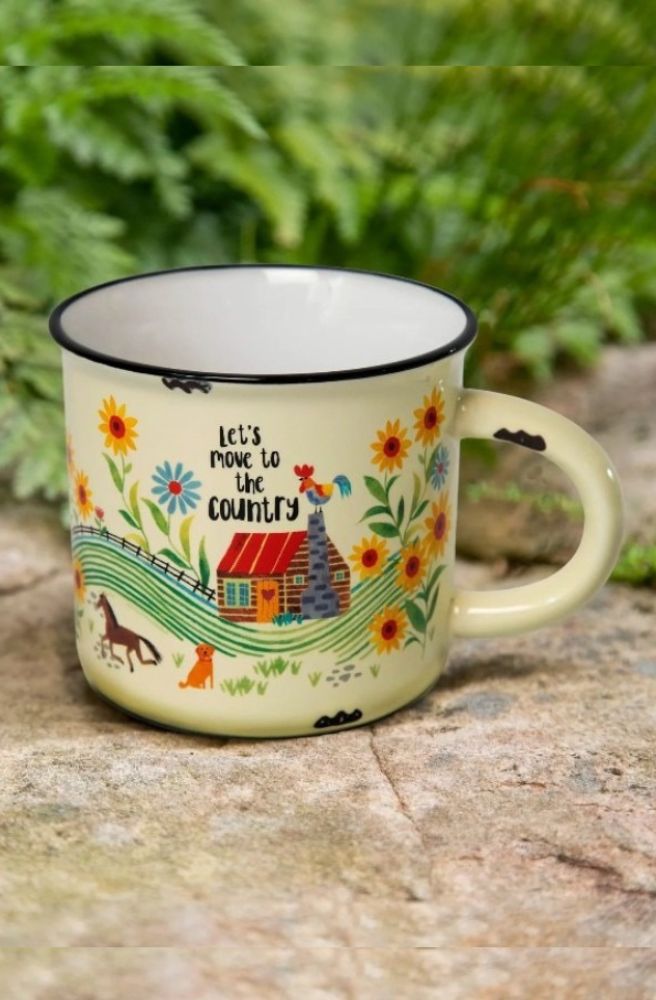 Camp Mug Let's Move To The Country, Quirky Mug Gift Idea