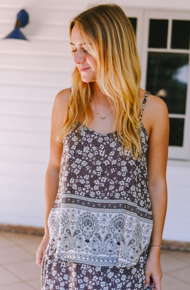 Chocolate Sunday Kelly Singlet, Boho Style