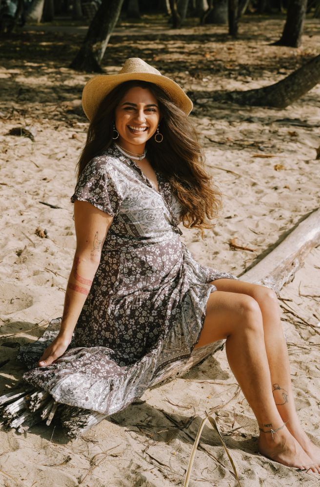 Chocolate Sunday Bettle Wrap  Dress