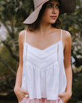 Ivy Lace Cami White
