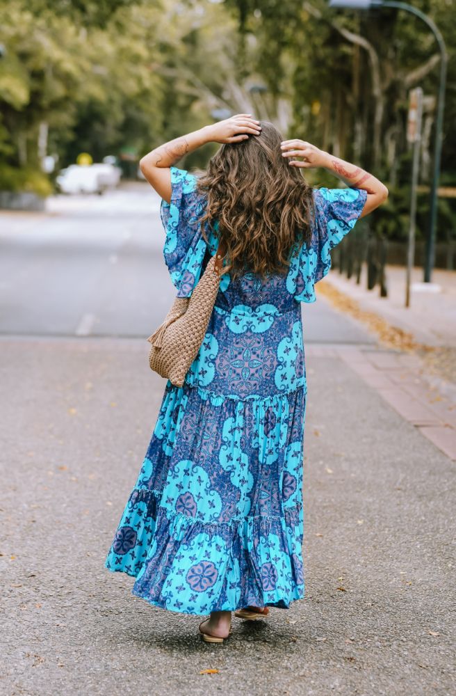 Lulu Nicki Midi Dress, Rear View