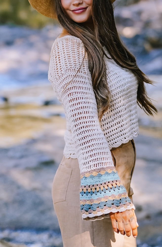 Joplin Jumper Green and Beige