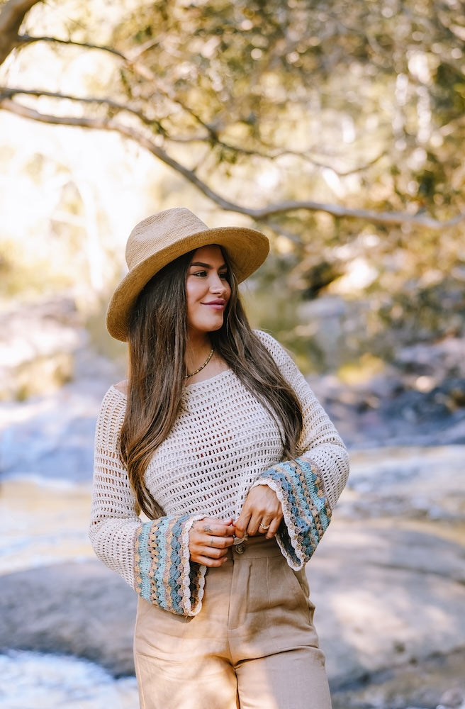 Joplin Jumper Green and Beige