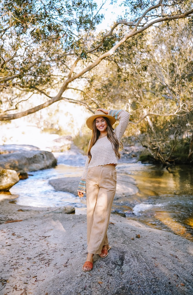 Joplin Jumper Green and Beige