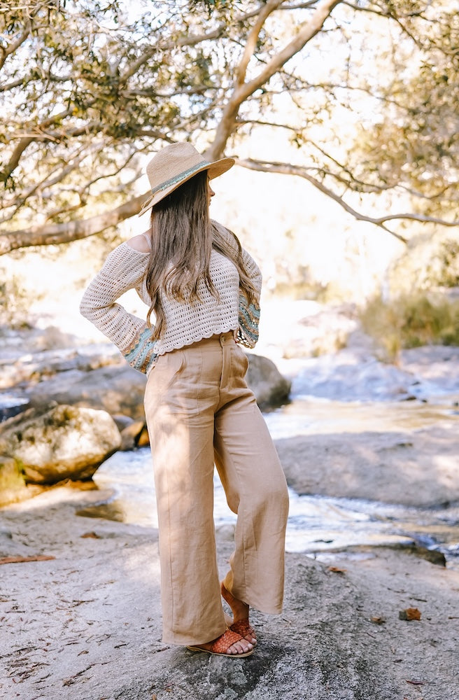 Joplin Jumper Green and Beige