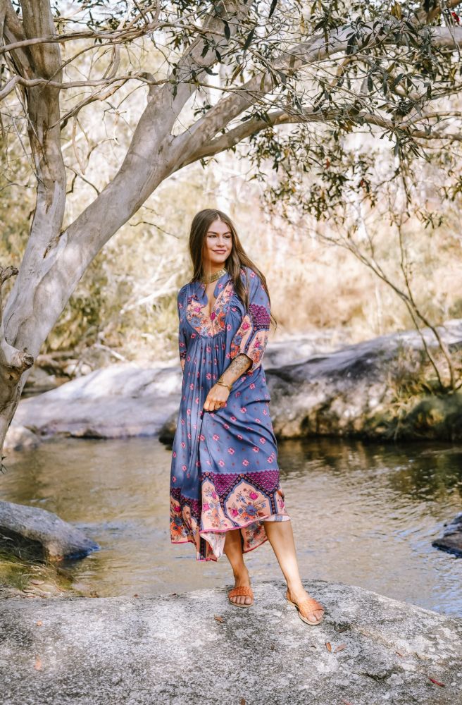 Jaase Laney Print Boheme Midi Dress