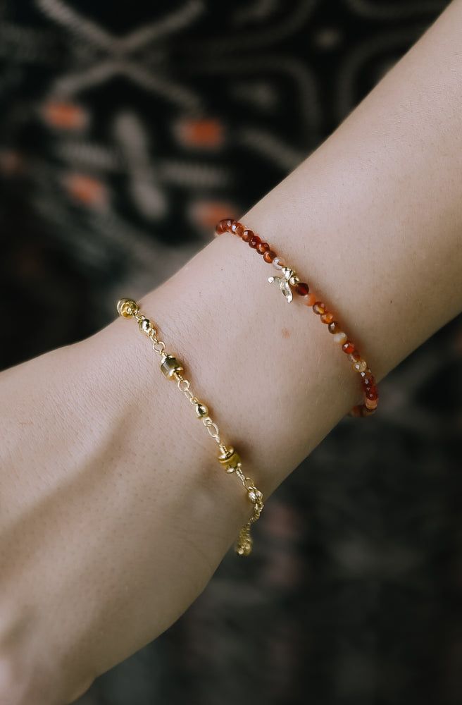 Mystic Tiger's Eye Bracelet, Layered Boho Style Jewellery