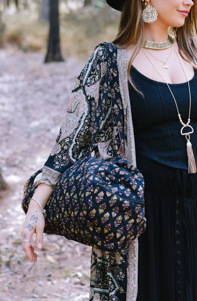 Lucia Travel Bag, Indian Folk Art Print