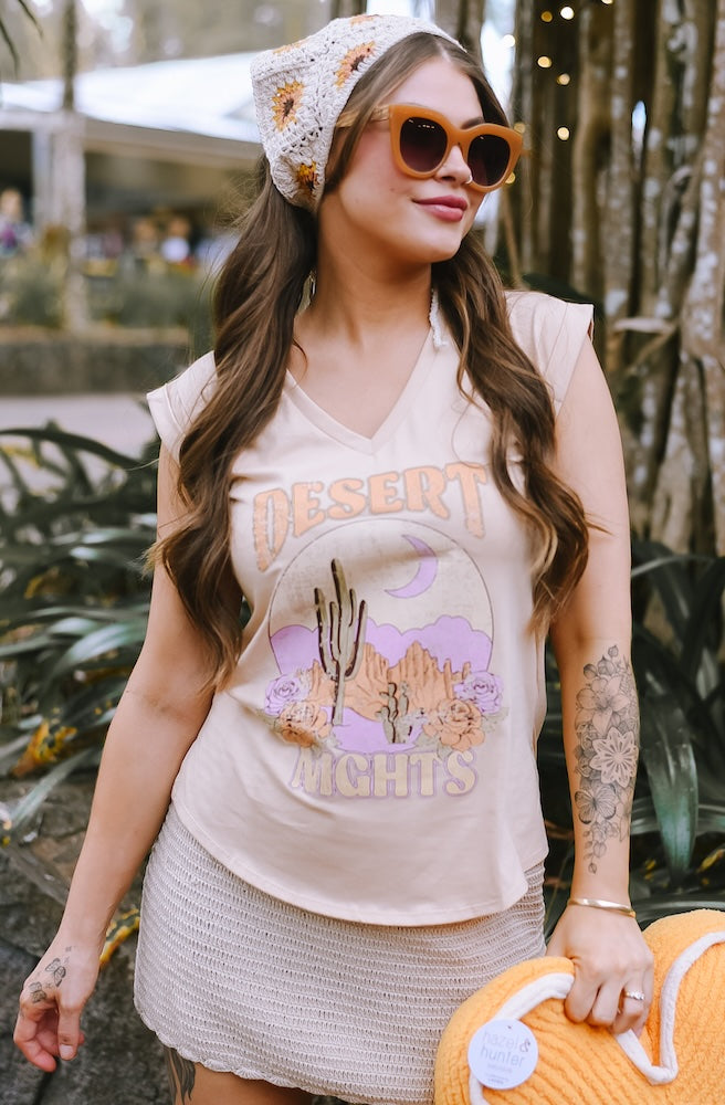 Cream Desert Night Tee