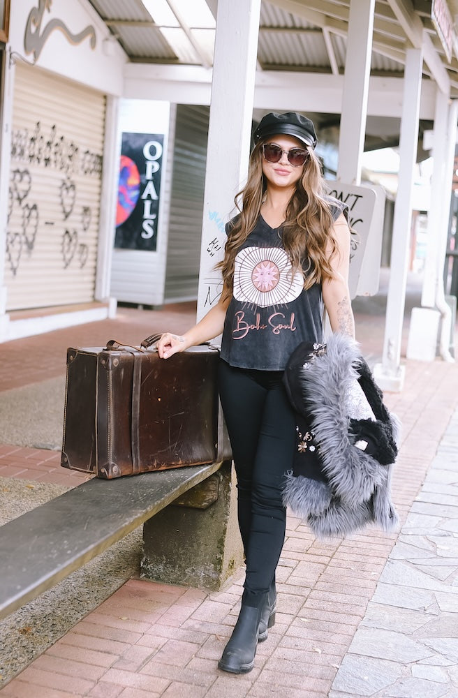 Black Stone Wash Tee