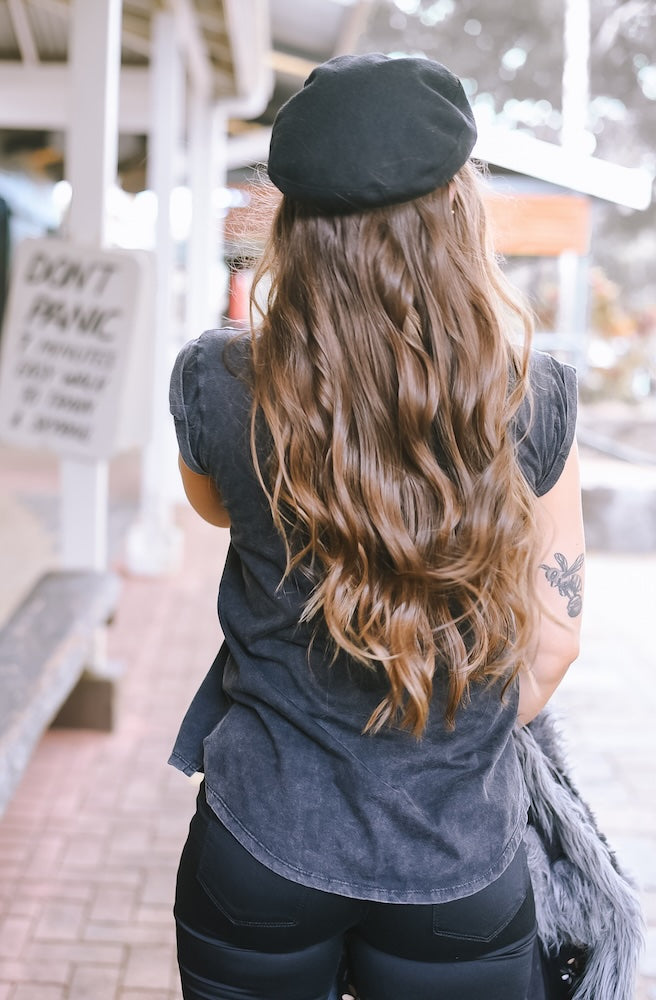 Black Stone Wash Tee