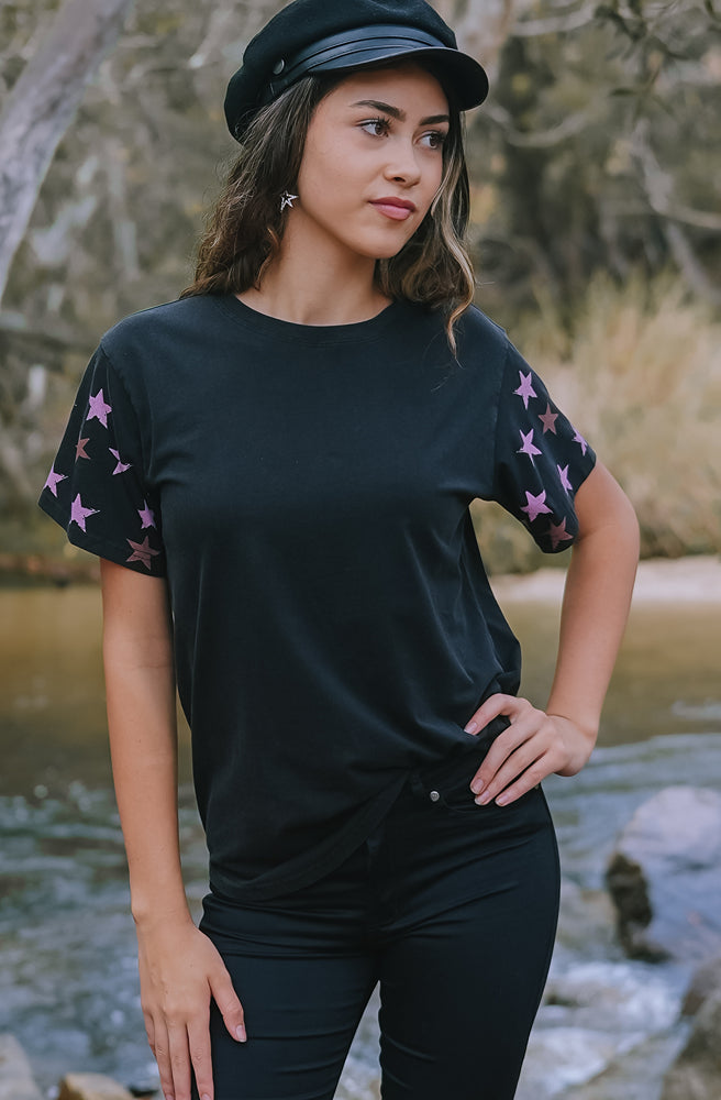 Darlin Cowboy Tee Black