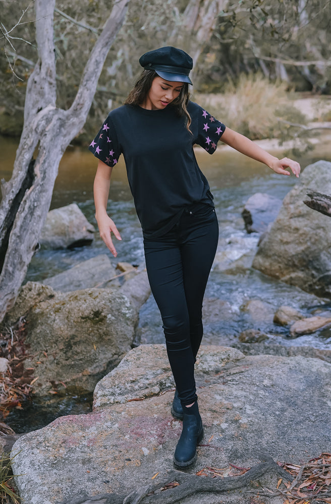 Darlin Cowboy Tee Black