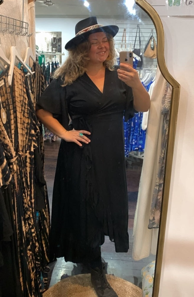 Ebony Combi Wrap Dress