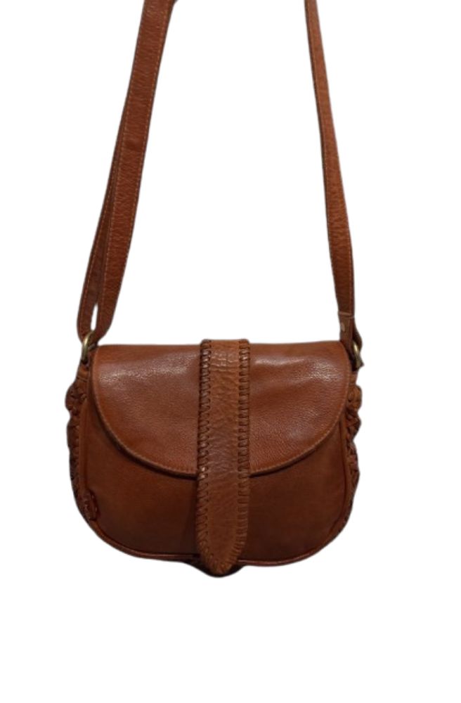 Gabby Shoulder Bag - Tan, in close up detailed view