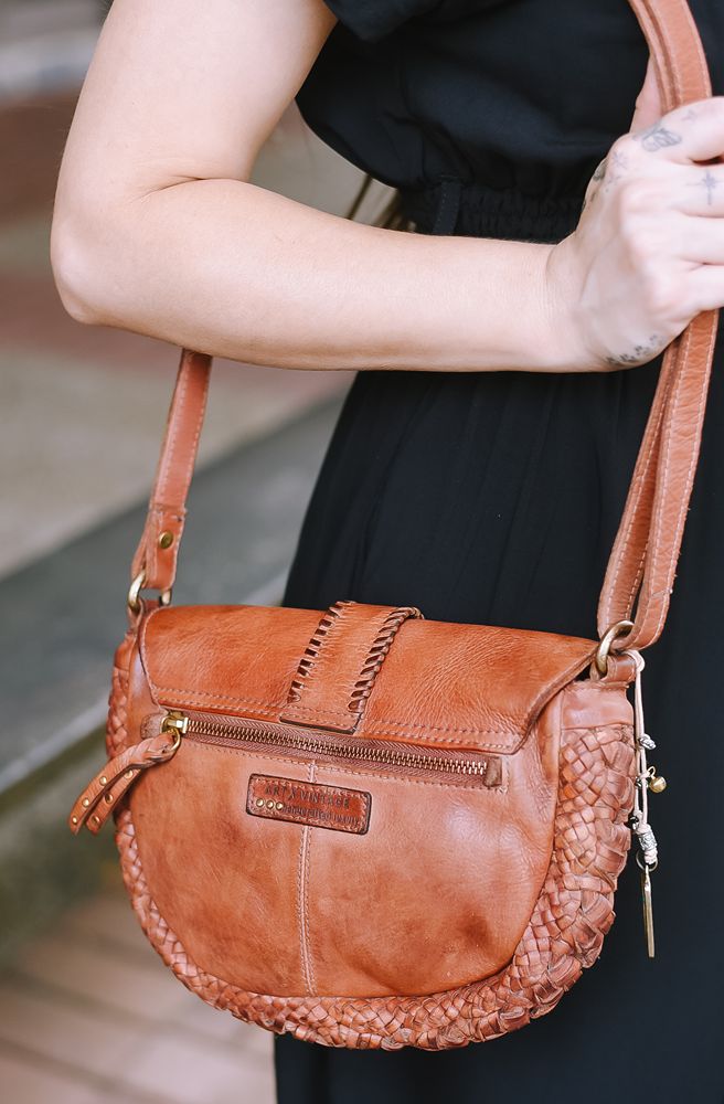 Gabby Shoulder Bag Tan, Front View