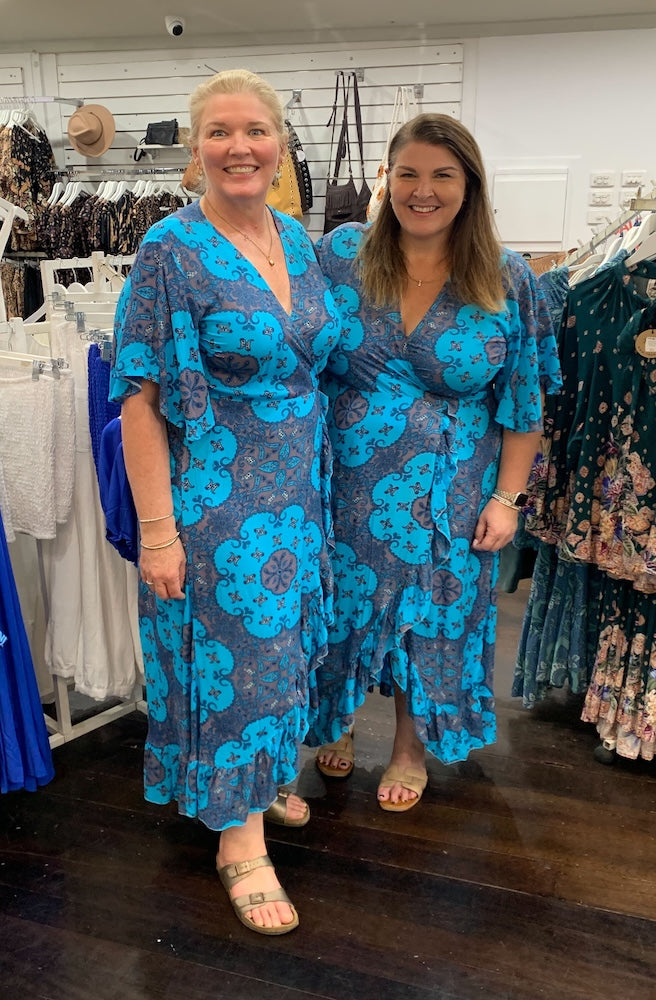 Lulu Print Combi Wrap Maxi Dress