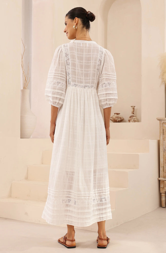 Isla Grace Lace Maxi Dress, Rear View