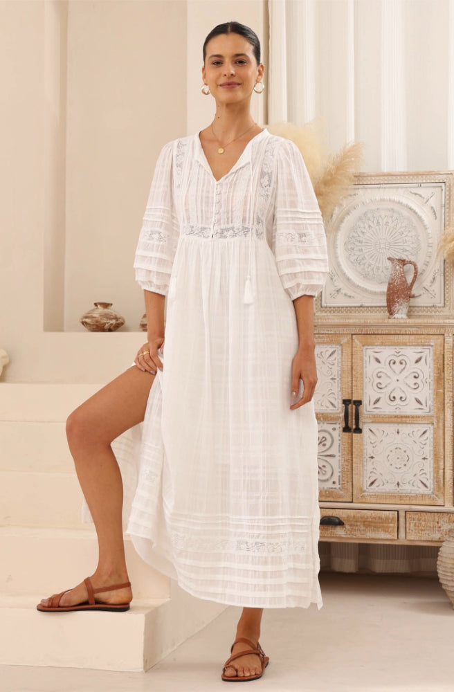 Isla Grace Lace Maxi Dress, Relaxed Fit Vintage Style Lace